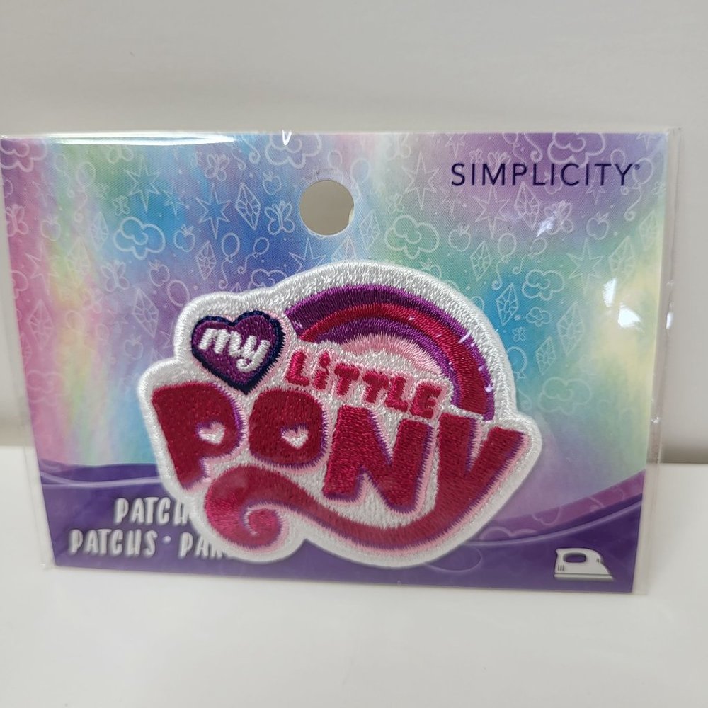 New Simplicity - My Little Pony Logo Patch Pink Kids Horse Embroidered Iron On